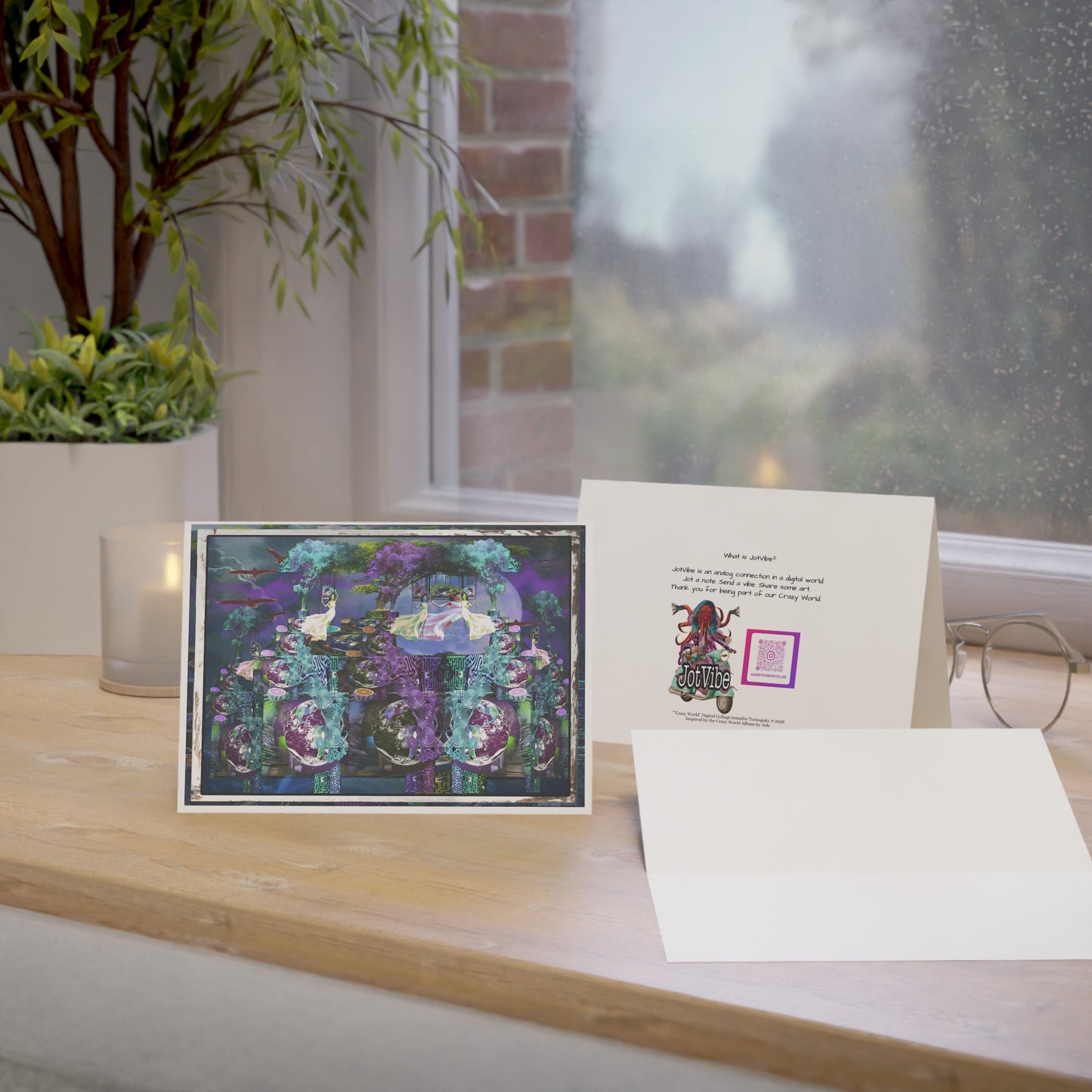 Crazy World - Greeting Card