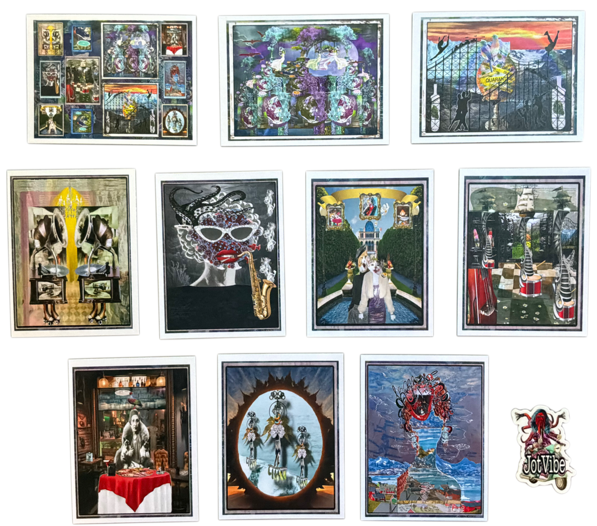 Set of 10 Postcards from the Crazy World Universe
